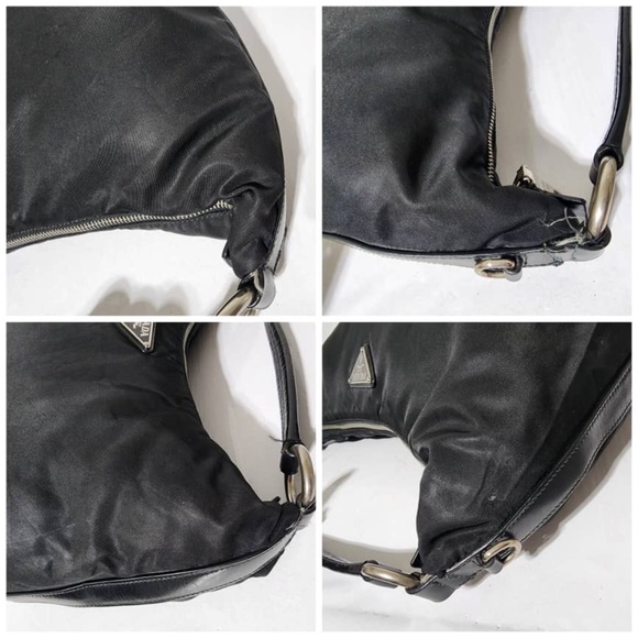 Authentic PRADA Tessuto Nylon Saffiano Sacca Shoulder Bag Black - Picture 10 of 16